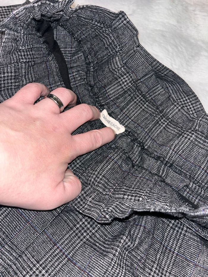 Short a carreaux taille haute cache cache 42 - photo numéro 4