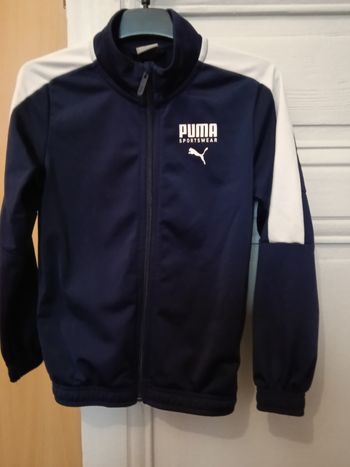 Veste puma bleu et blanc
