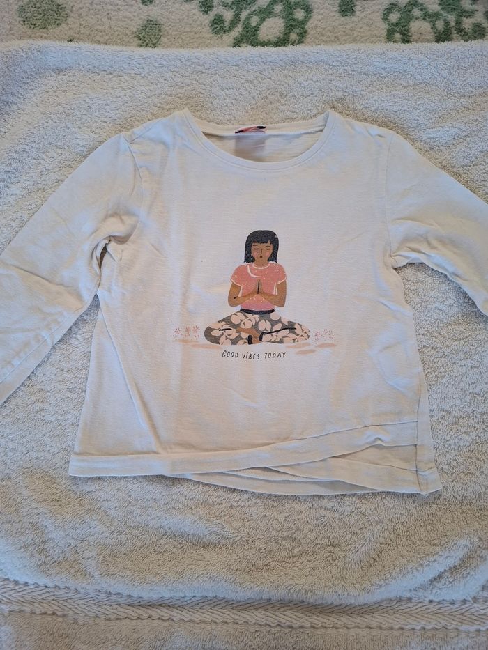 Tee-shirt longues manches crème