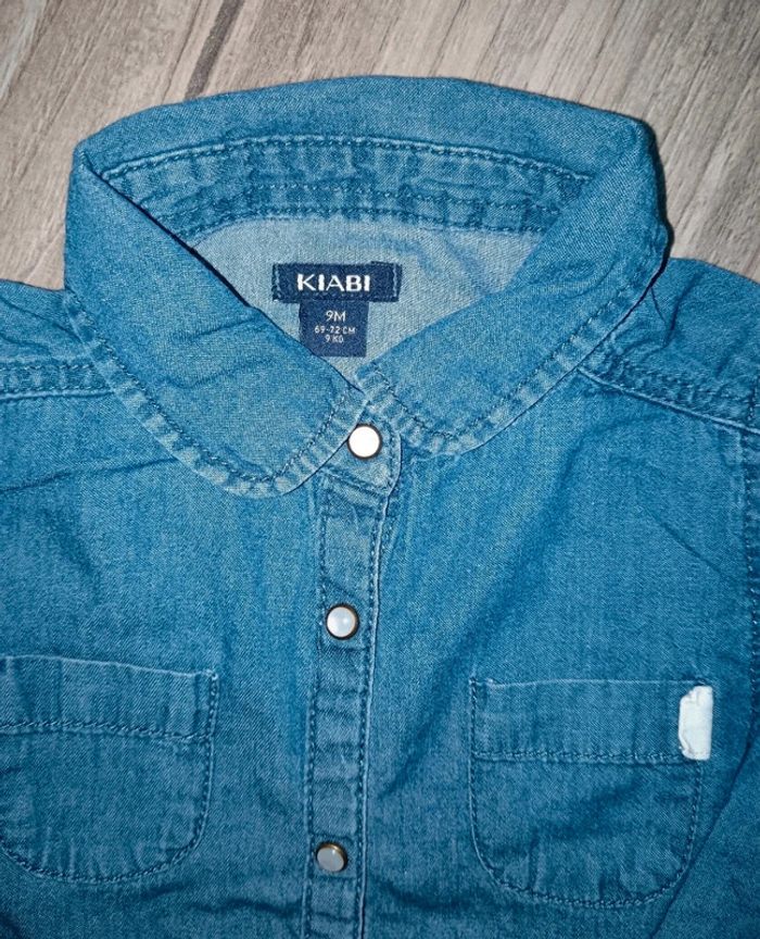 Chemise jean mixte 9 mois - photo numéro 2