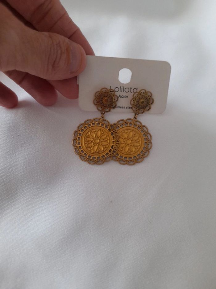 Boucles d'oreilles doré
