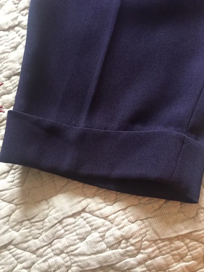 Pantalon à pinces bleu - photo numéro 2