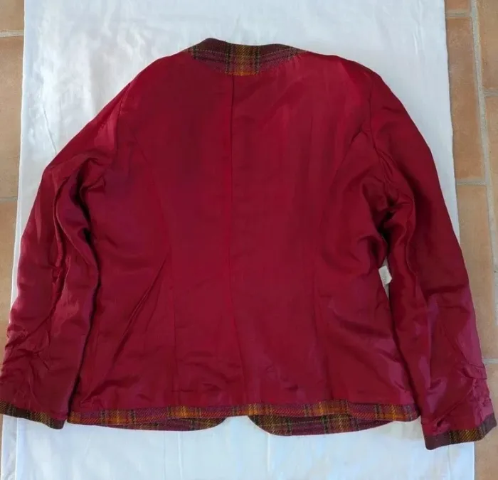 Veste à carreaux - Moon Shetland wool - Antonelle - taille 42/44 - photo numéro 5