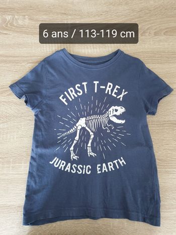 Tee-shirt "Dino T-Rex)  6 ans in Extenso
