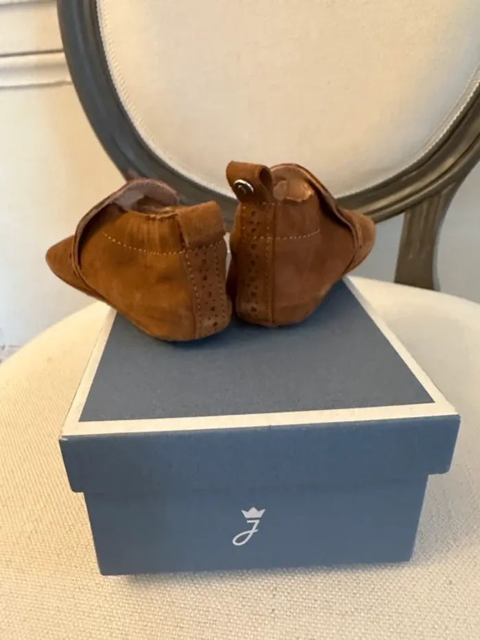 NEUF Jacadi chaussures chaussons cuir beige marron bébé garçon 20 Basile - photo numéro 4