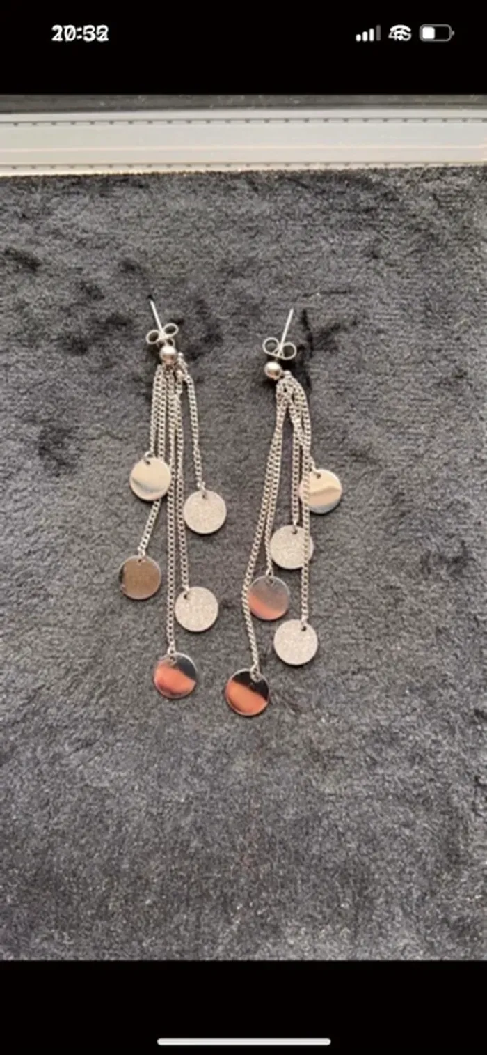 Boucle d’oreille acier argenté