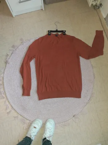 Pull orange pour homme
