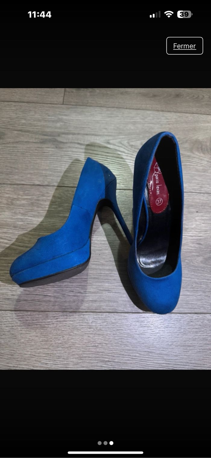 Escarpin bleu - photo numéro 2
