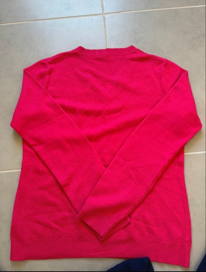 Lot deux pulls bleu marine et Fuchsia taille M - photo numéro 6