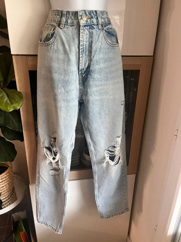 Jean jambes larges Zara taille 38 - photo numéro 2