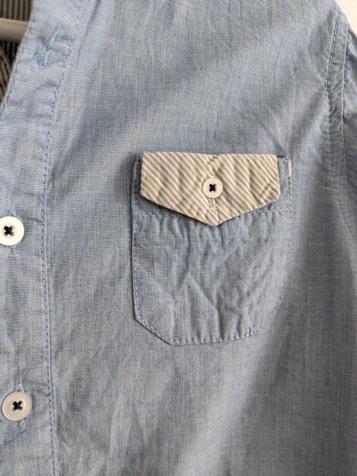 Chemise manches longues bleu Okaïdi 8 ans - photo numéro 2