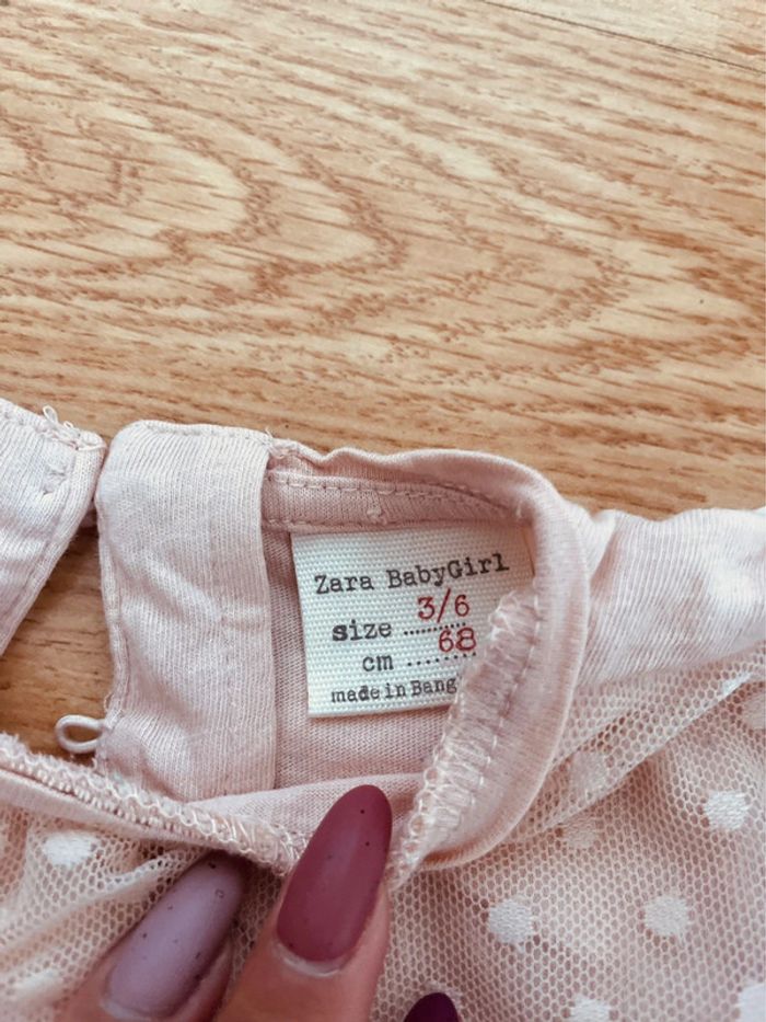 Lot de deux jolies tee shirts zara baby girl - photo numéro 3