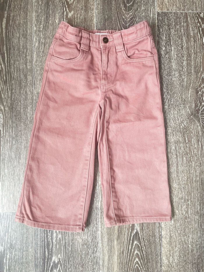 Jeans 7/8ème rose poudré 4 ans (Monoprix)