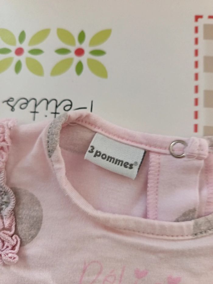 Ensemble été 3 pommes taille 3 mois - photo numéro 4