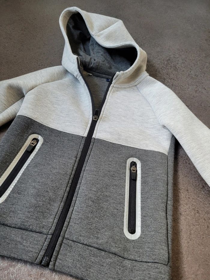 Veste à zip grise 6 ans kiabi - photo numéro 2