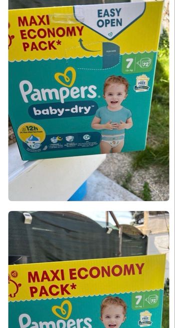Couches Pampers taille 7