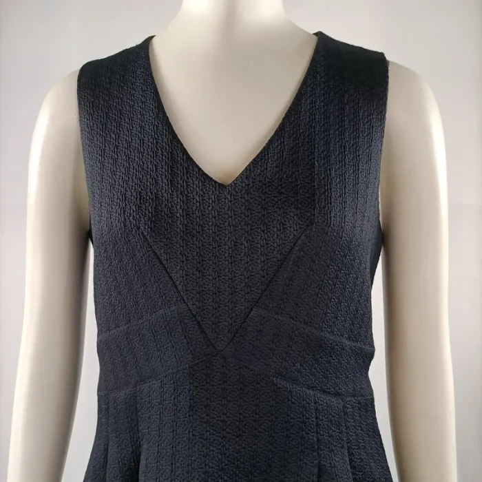 Robe noire Comptoir des Cotonniers texturée taille 38 A077 - photo numéro 5