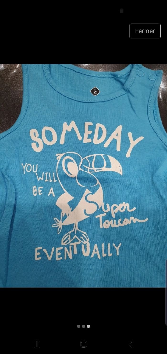 Ensemble short et débardeur 6 mois - photo numéro 3