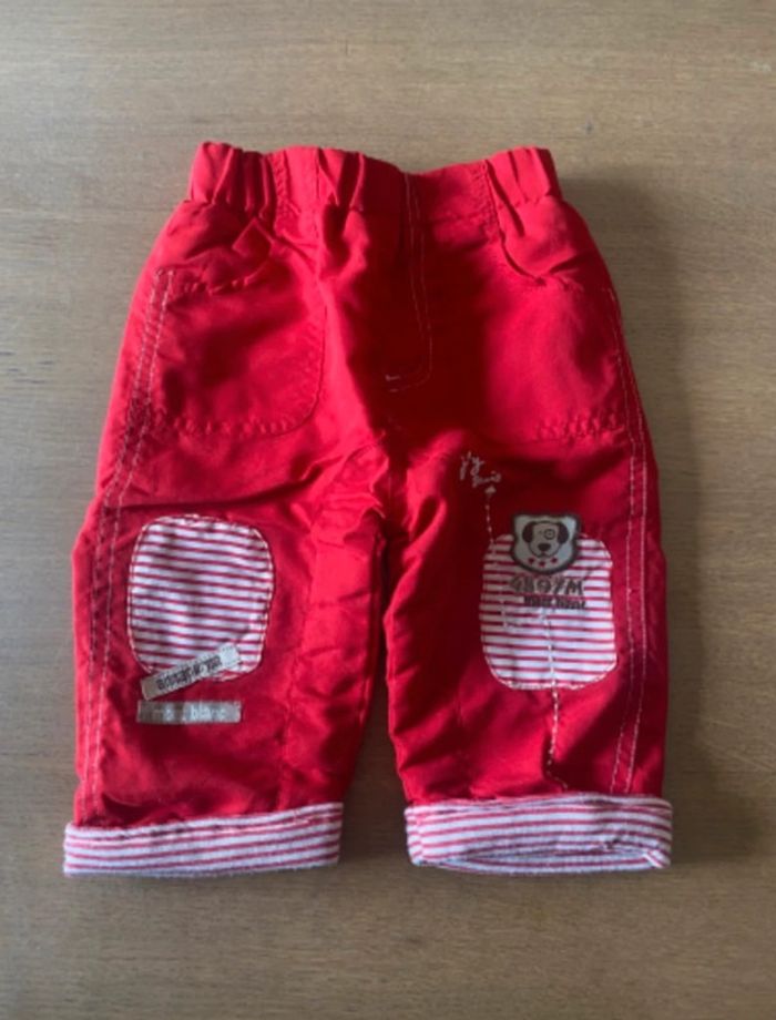 Pantalon doublé rouge