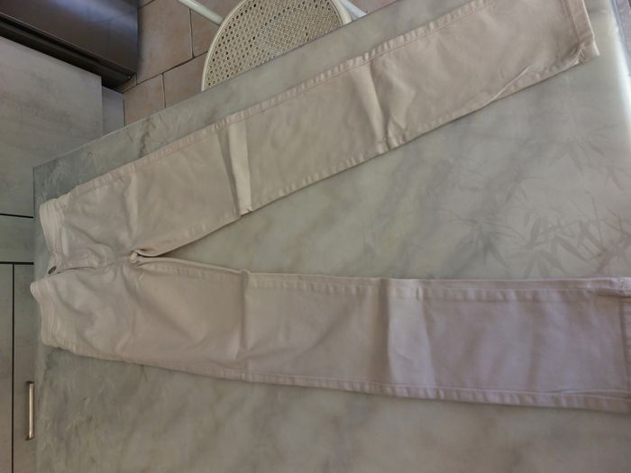 Pantalon coton crème