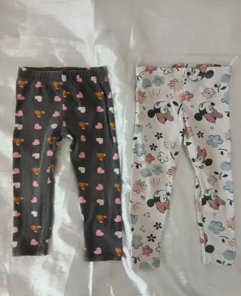 Lot de 2 leggings Bambi / Minnie 3 ans