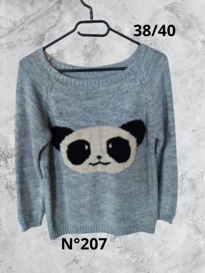 N°207 Pull gris T38/40.
