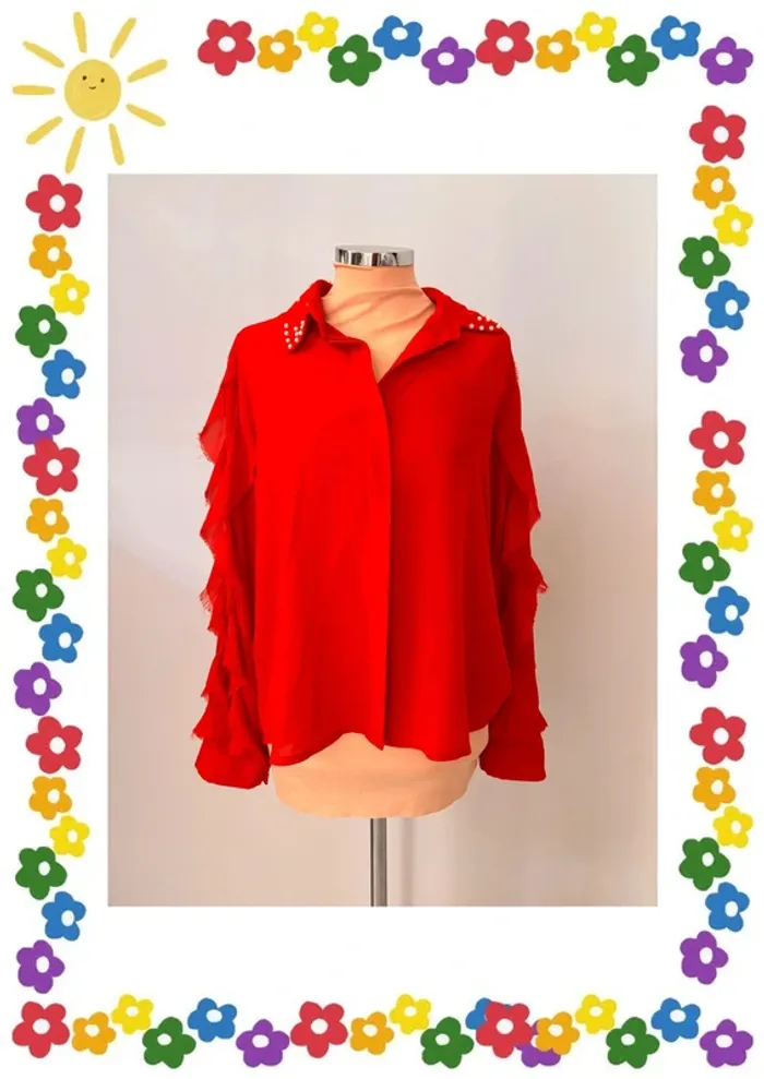 Camicia rossa taglia M - photo numéro 2