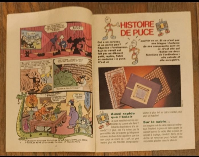 Ancien journal de mickey avec livret ordinateurs N°1895 - 1988 vintage - photo numéro 2