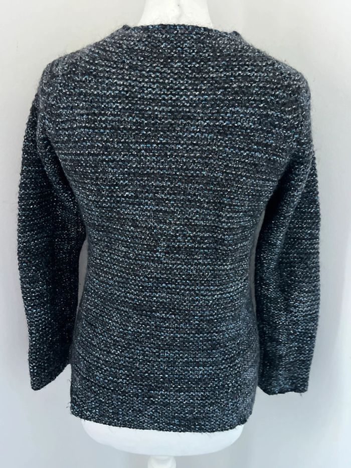 Pull chiné bleu pailleté Maje S - photo numéro 5