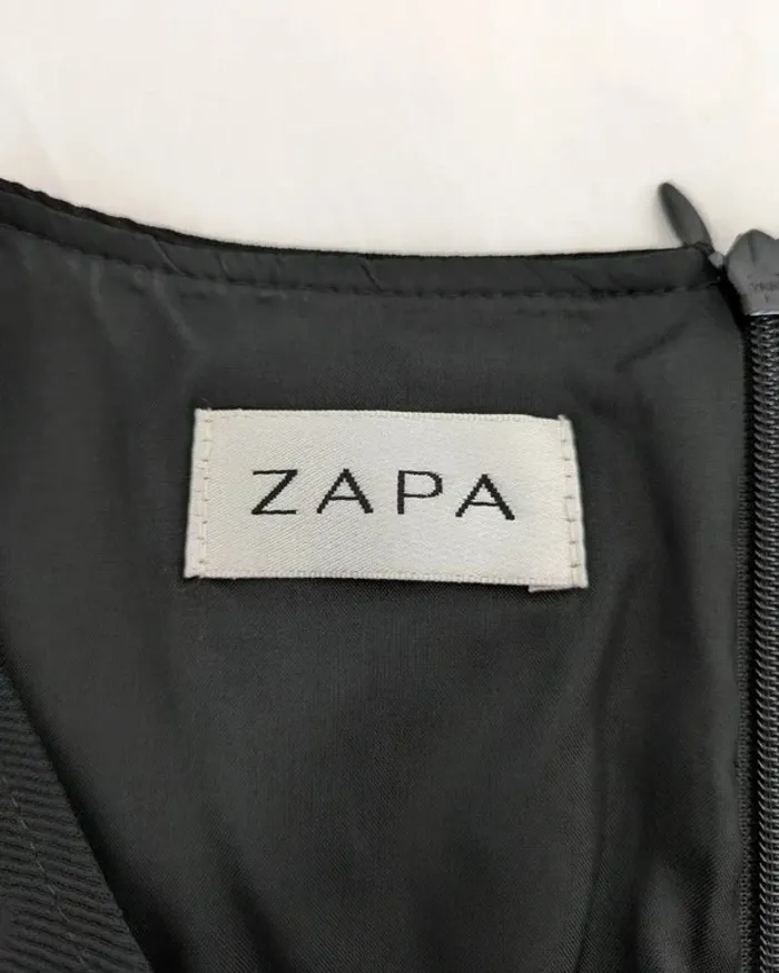 Robe noire vintage à motifs - ZAPA - taille 42 - photo numéro 5