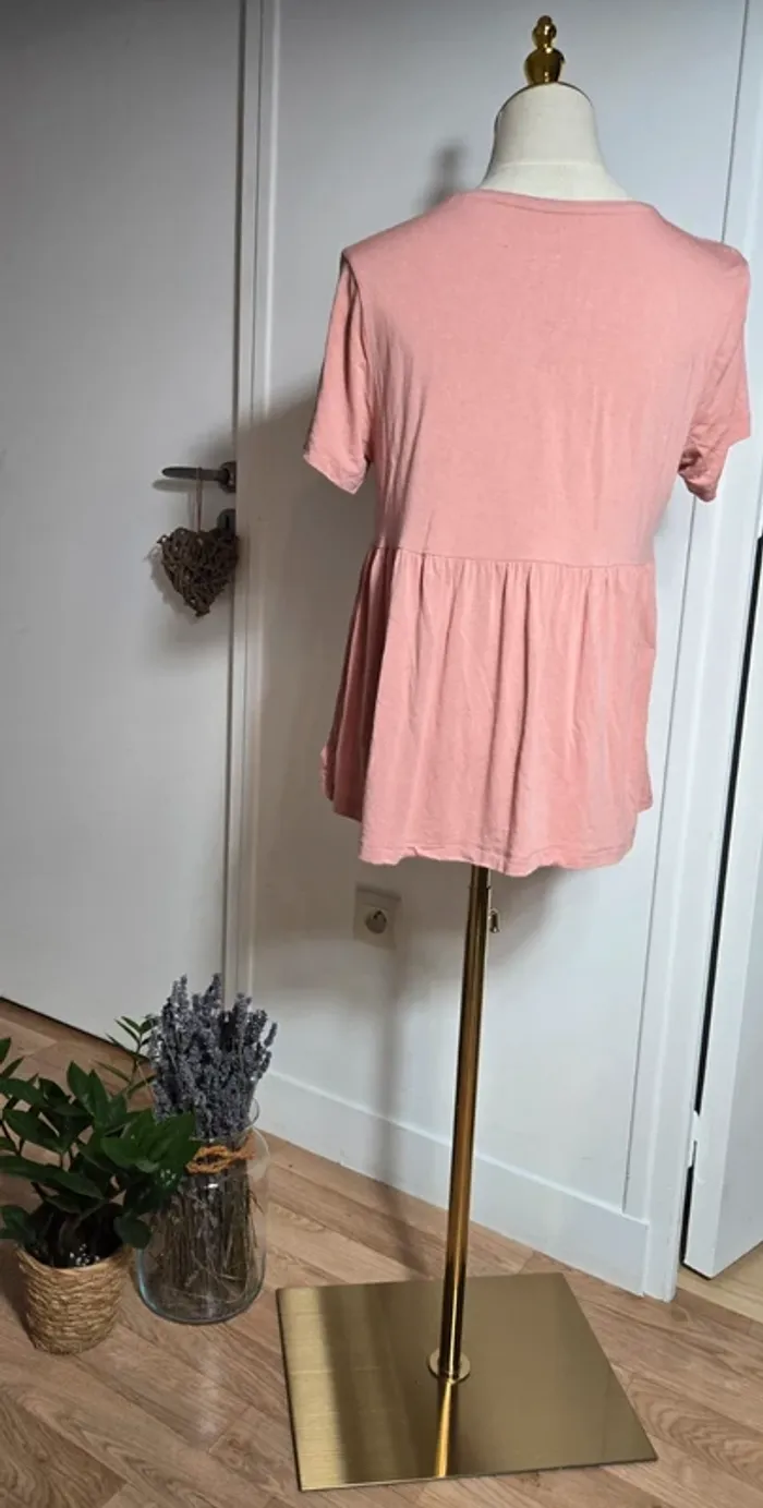 T-shirt/top  rose poudré 38/40 Esmara - photo numéro 3