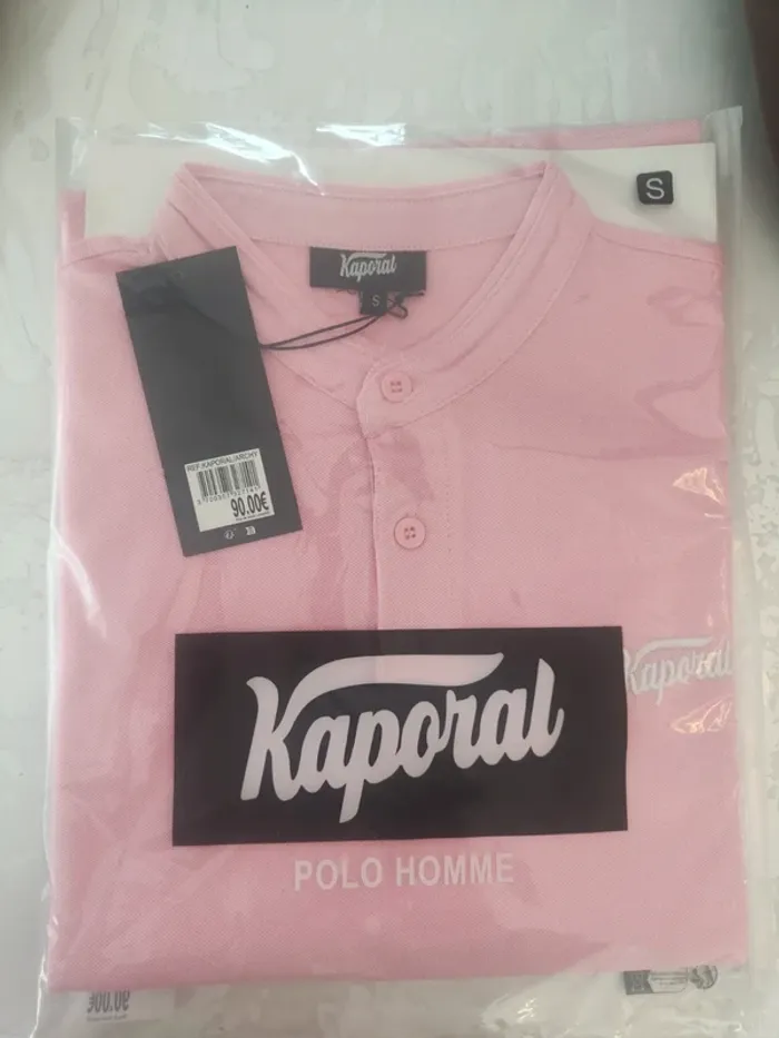 Polo homme Kaporal rose S