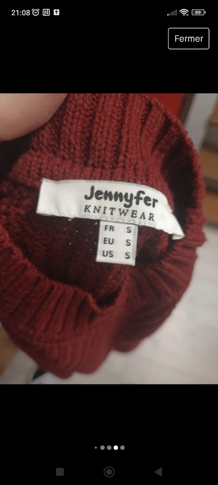 Pull bordeaux Jennyfer S - photo numéro 6