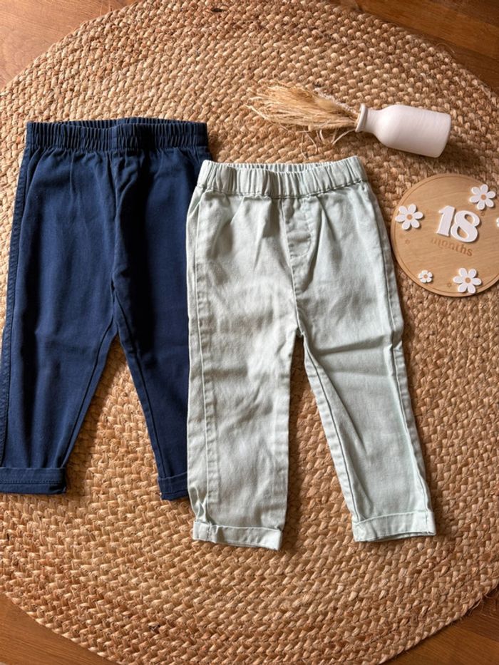 Lot de 2 pantalons fille - taille 18 mois