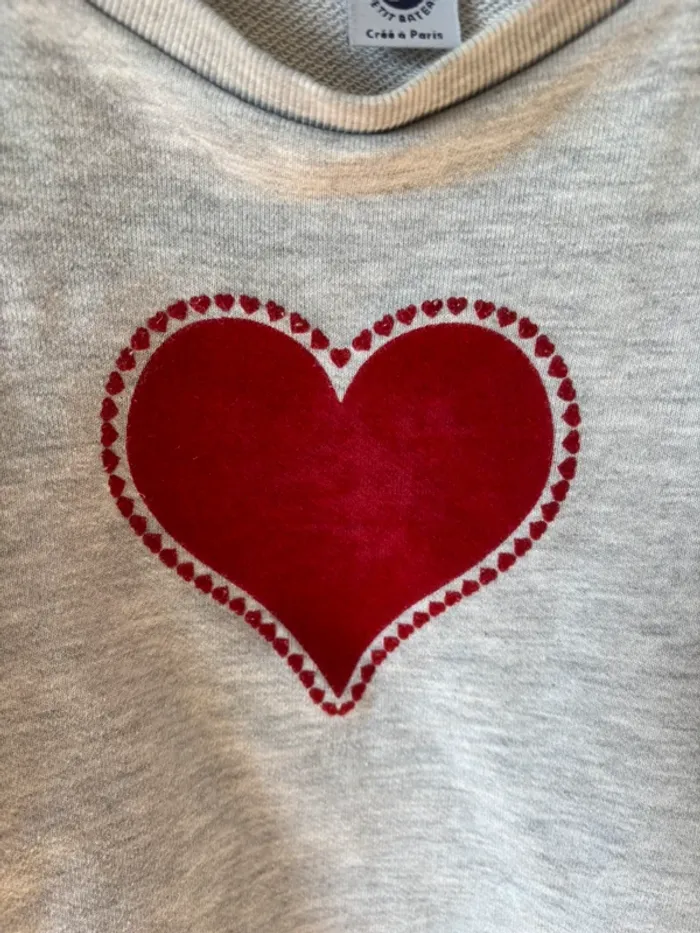 Sweat-shirt Petit Bateau cœur - photo numéro 6