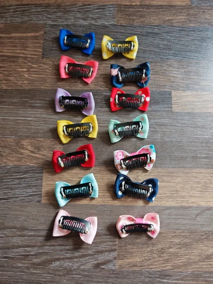 Barrettes fille uni ou motif lot de 14. - photo numéro 2
