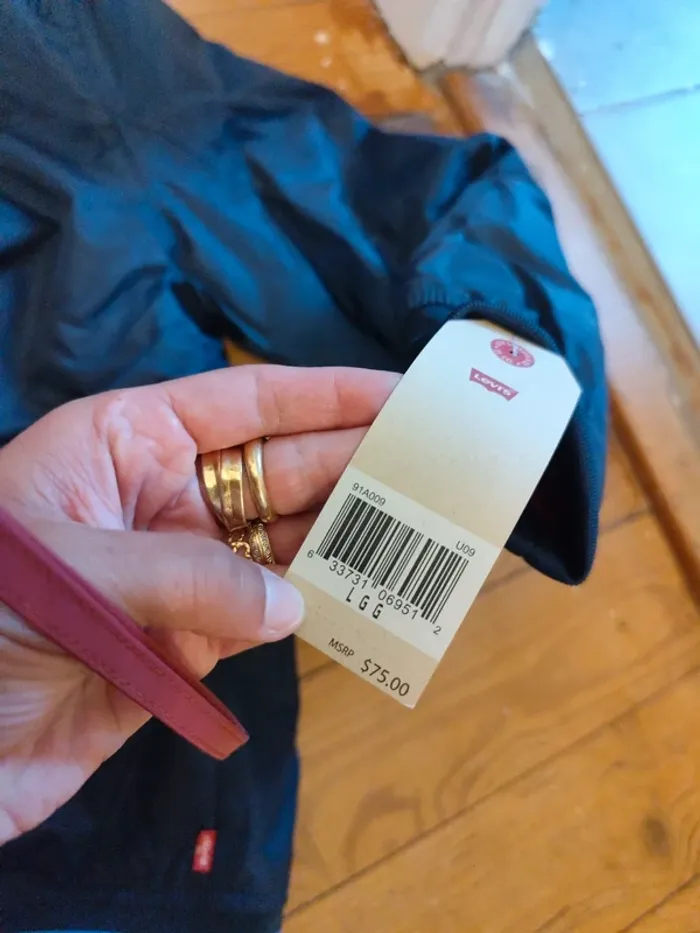 Veste bombers matelassée Levi's 12/13 ans 158 cm bleu marine - photo numéro 9
