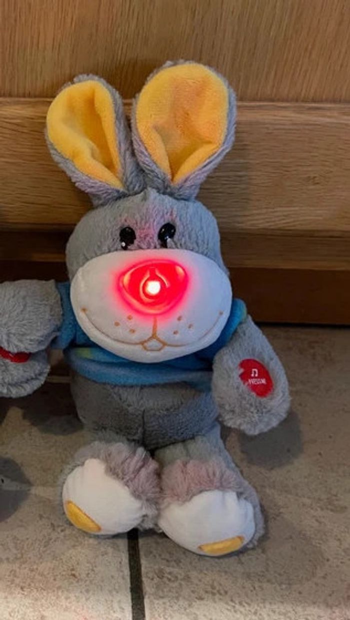 Peluche lapin musicale
