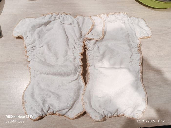 Lot de 2 couches sandy's taille L bambou et 2 surcouches - photo numéro 2