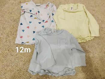 3 t-shirts ML 12m