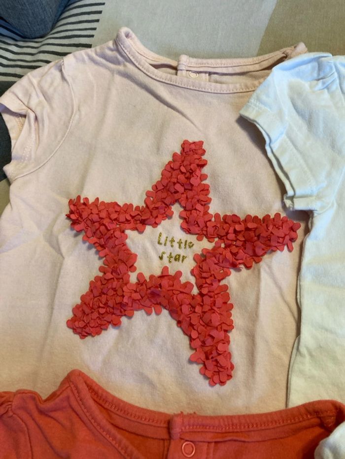 Lot de 4 tee shirt bébé fille - photo numéro 2