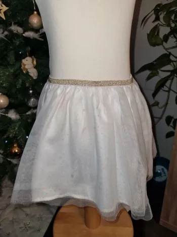 Jupe en tulle blanche et doré NEUVE 5 ans Kiabi