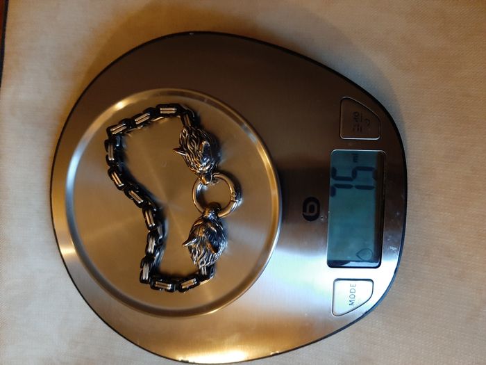 Bracelet Homme Tissé Double Tête de Loup - photo numéro 6