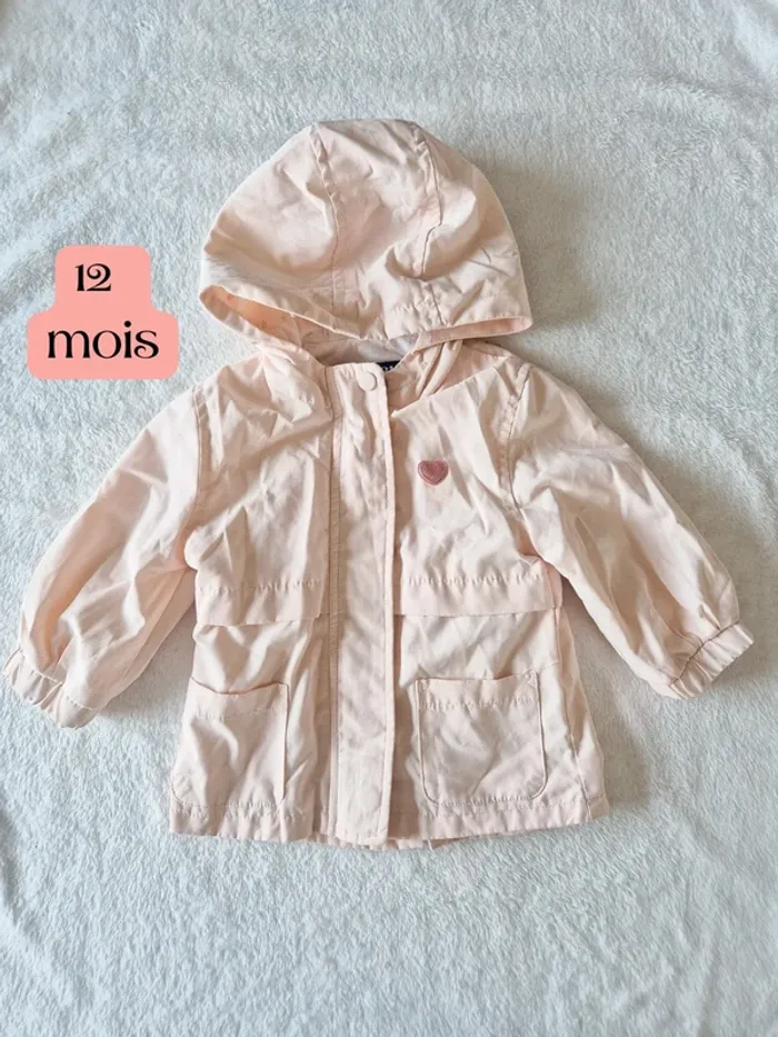 Manteau léger kiabi 12 mois rose