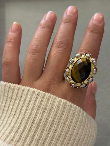 Natural stone ring