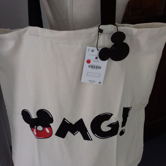 Tote écru Mickey - Bershka - 47X49cm- Neuf - photo numéro 3
