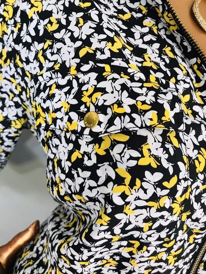 Chemise Michael Kors papillons zip doré – T.L - photo numéro 5