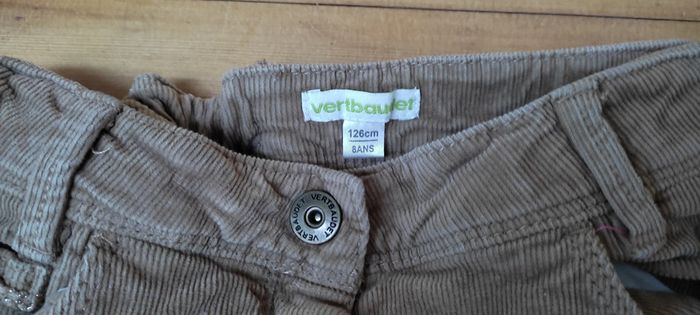 Pantalon velours fille Vertbaudet 8 ans - photo numéro 3