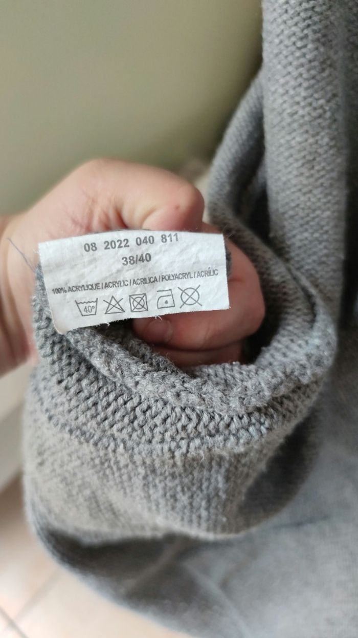Robe pull en maille grise 38/40 - photo numéro 7