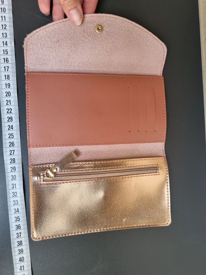 Porte feuilles rose poudrée - photo numéro 2